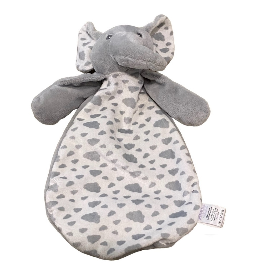Baby Mode Activities Gray Elephant Lovey Security Blanket Clouds Plush Crinkle